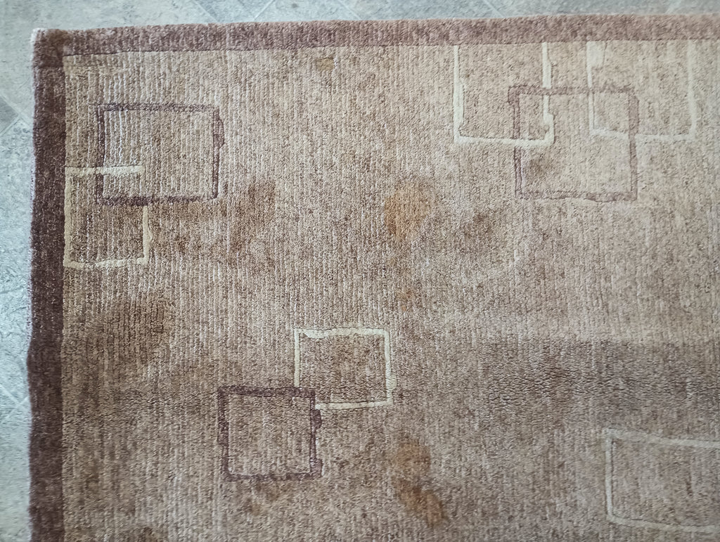 5.1 x 6.1 New Handmade Nepali Rug BROWN #F-7009