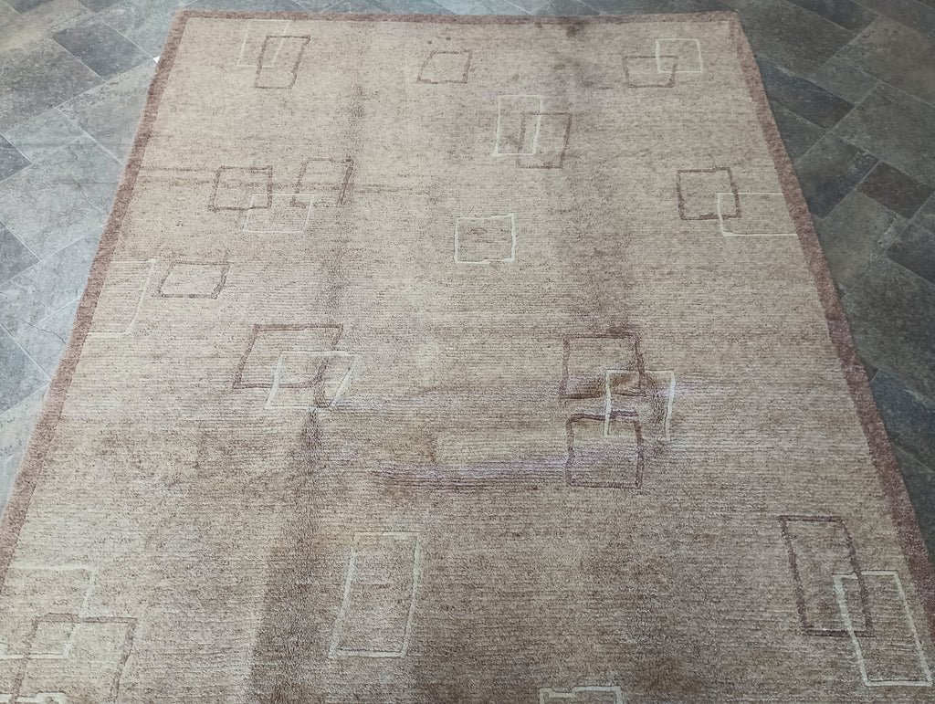 5.1 x 6.1 New Handmade Nepali Rug BROWN #F-7009