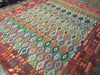 Load image into Gallery viewer, Sided-Kilim-Colorful-Wool-Rug.jpg