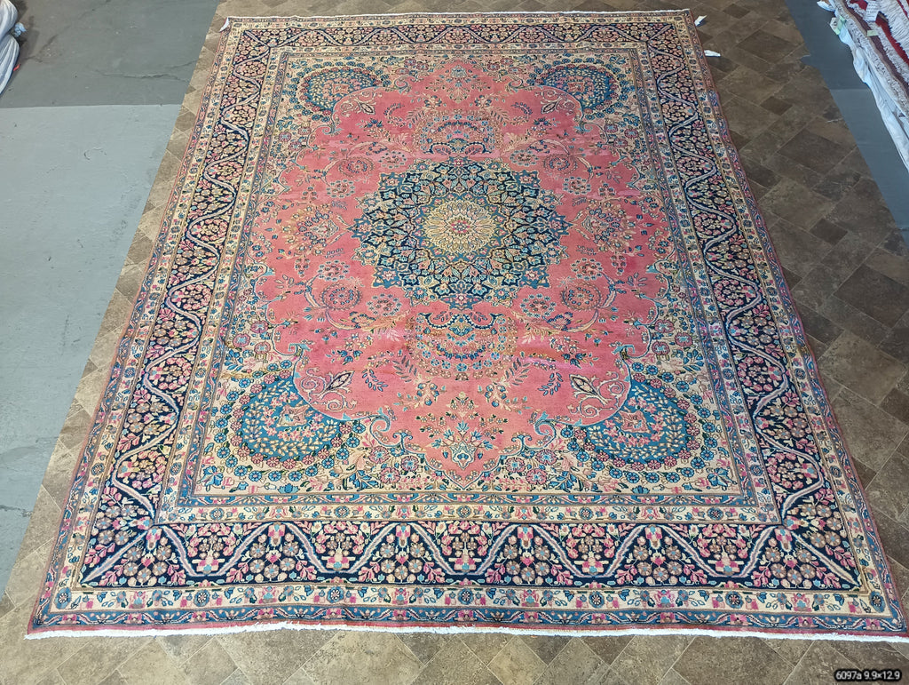 9.9 x 12.9 Handmade Tabriz Persian Rug #F-6097a