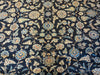 Load image into Gallery viewer, 9.3 x 13.2 Blue Kashan All Over Pattern Handmade Rug #F-6099a