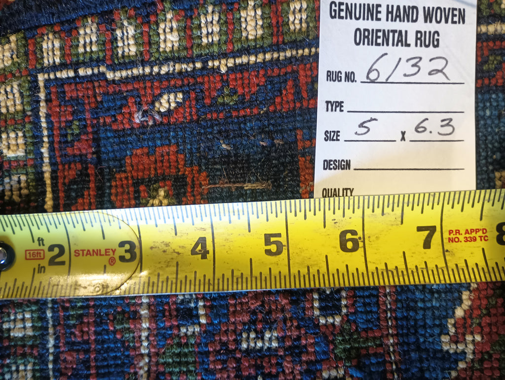 5 x 6.3 Persian Abadeh Rug PERFECT #F-6132b