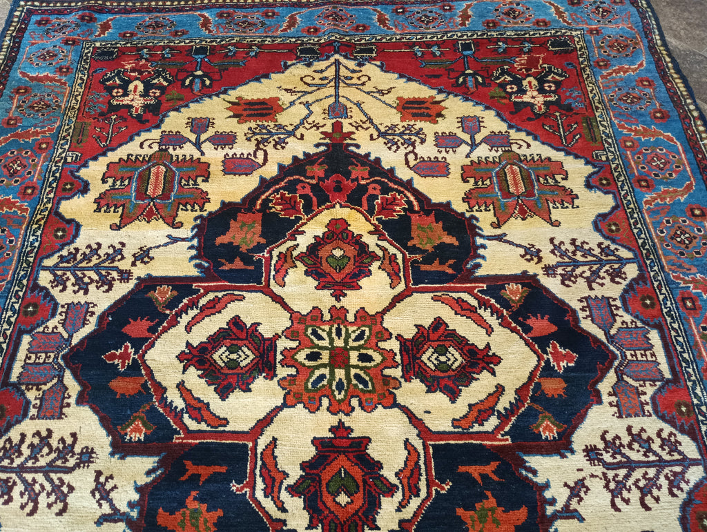 5 x 6.3 Persian Abadeh Rug PERFECT #F-6132b