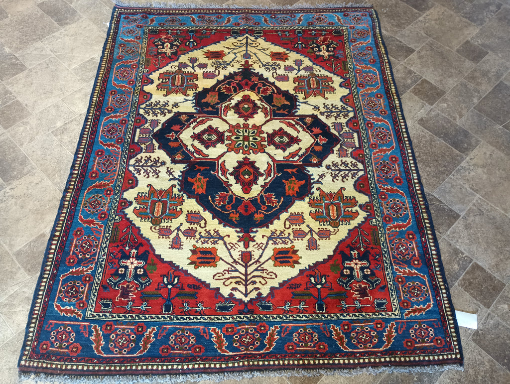 5 x 6.3 Persian Abadeh Rug PERFECT #F-6132b