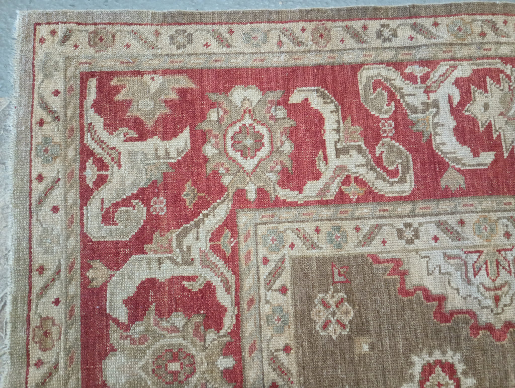 9.5 x 12.0 Chobi Peshawar Ziglar Rug OLIVE #F-6148