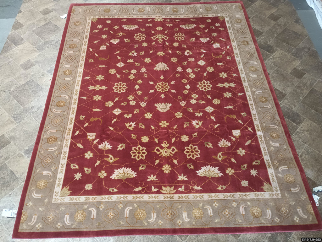 7.9 x 9.10 QUALITY Tibbett Wool Handmade Ruyg #F-6149