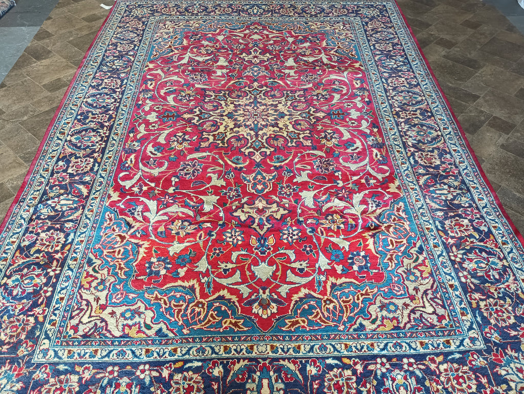 7.10 x 11.7 Pre-Owned Persian Rug Najafabad Esfahan #F-6155
