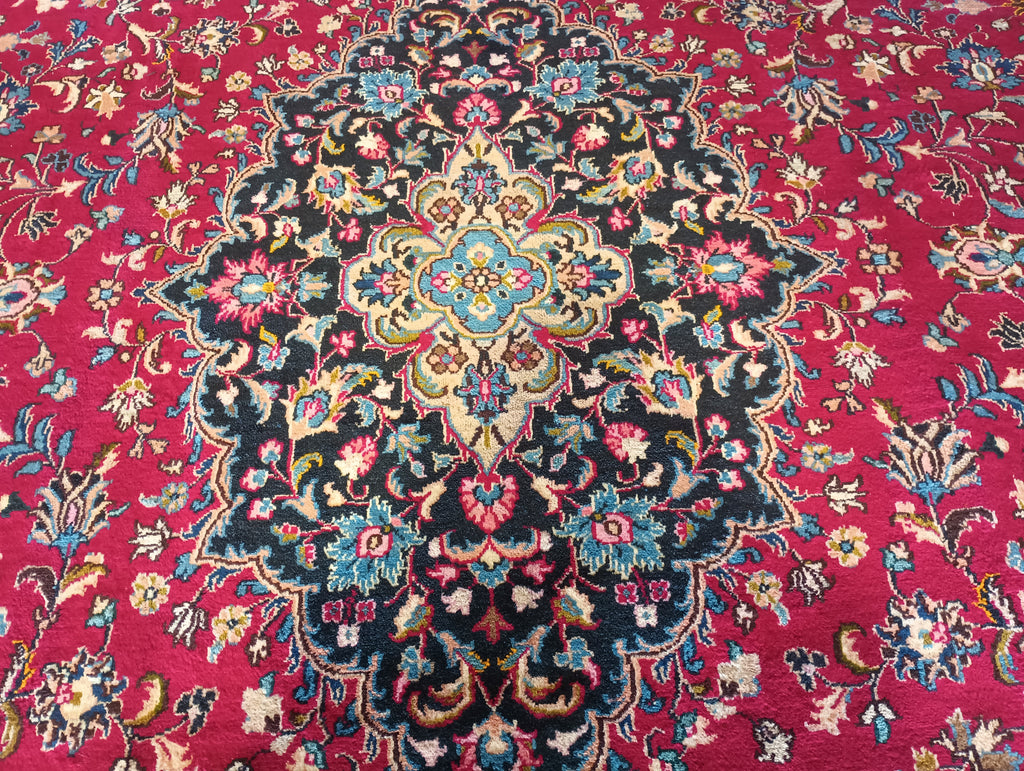9.3 x 12.6 Traditional Persian Mashad Rug #F-6159