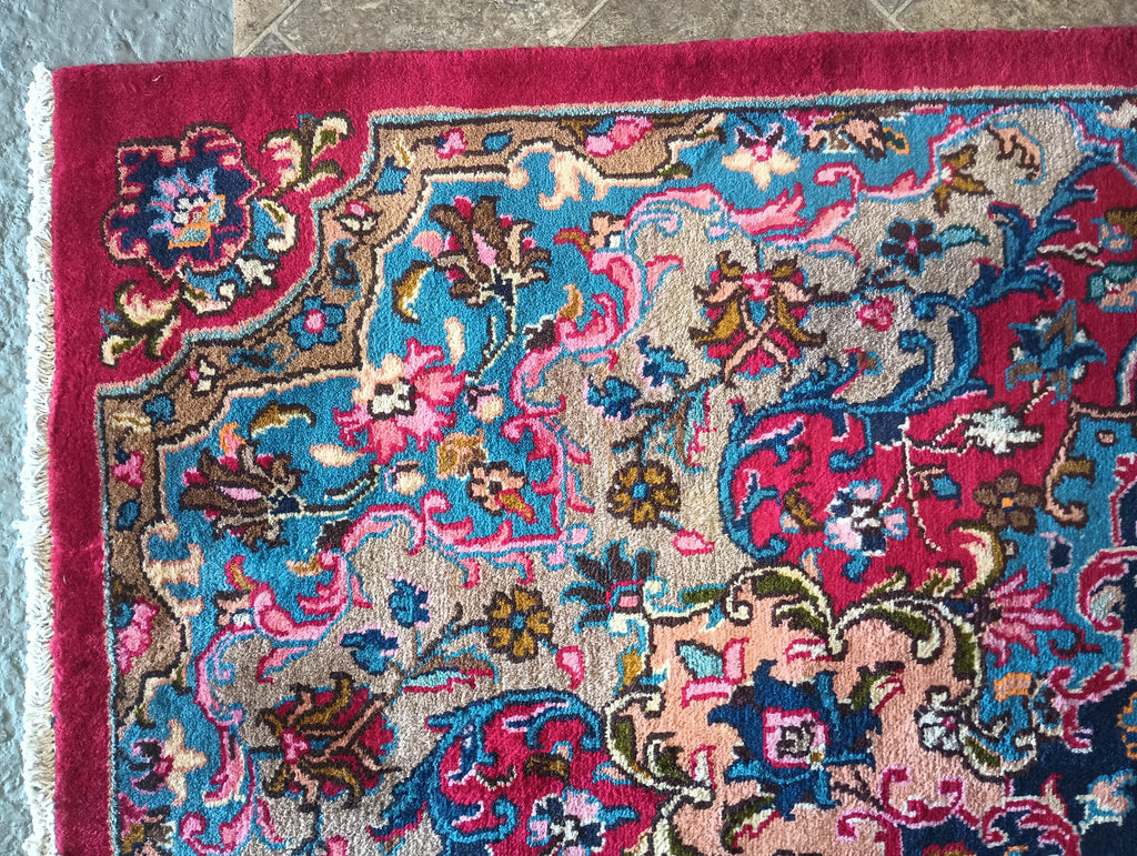 9.3 x 12.6 Traditional Persian Mashad Rug #F-6159