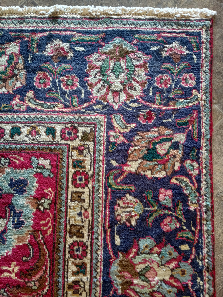 9.4 x 11.3 Authentic Persian Tabriz all Happy Decorative over Design #F-6168