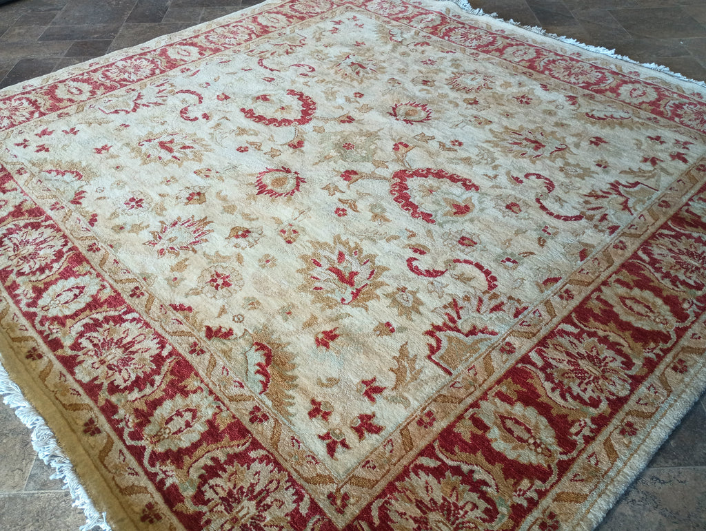 6.4 x 6.7 Handmade Square Chobi Rug #PIX-2303