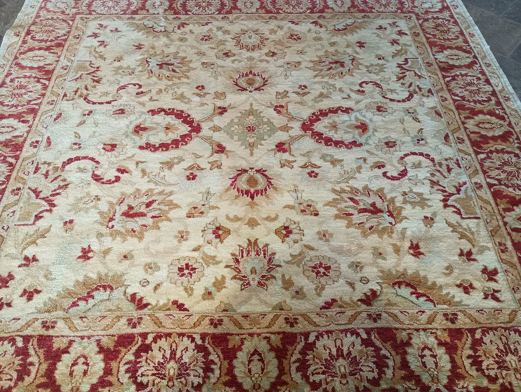 6.4 x 6.7 Handmade Square Chobi Rug #PIX-2303