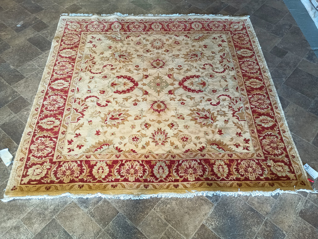 6.4 x 6.7 Handmade Square Chobi Rug #PIX-2303