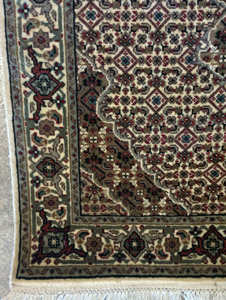 2.3 x 8.10 Quality Handmade Wool and Silk IVORY #F-6178