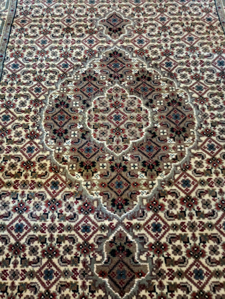 2.3 x 8.10 Quality Handmade Wool and Silk IVORY #F-6178