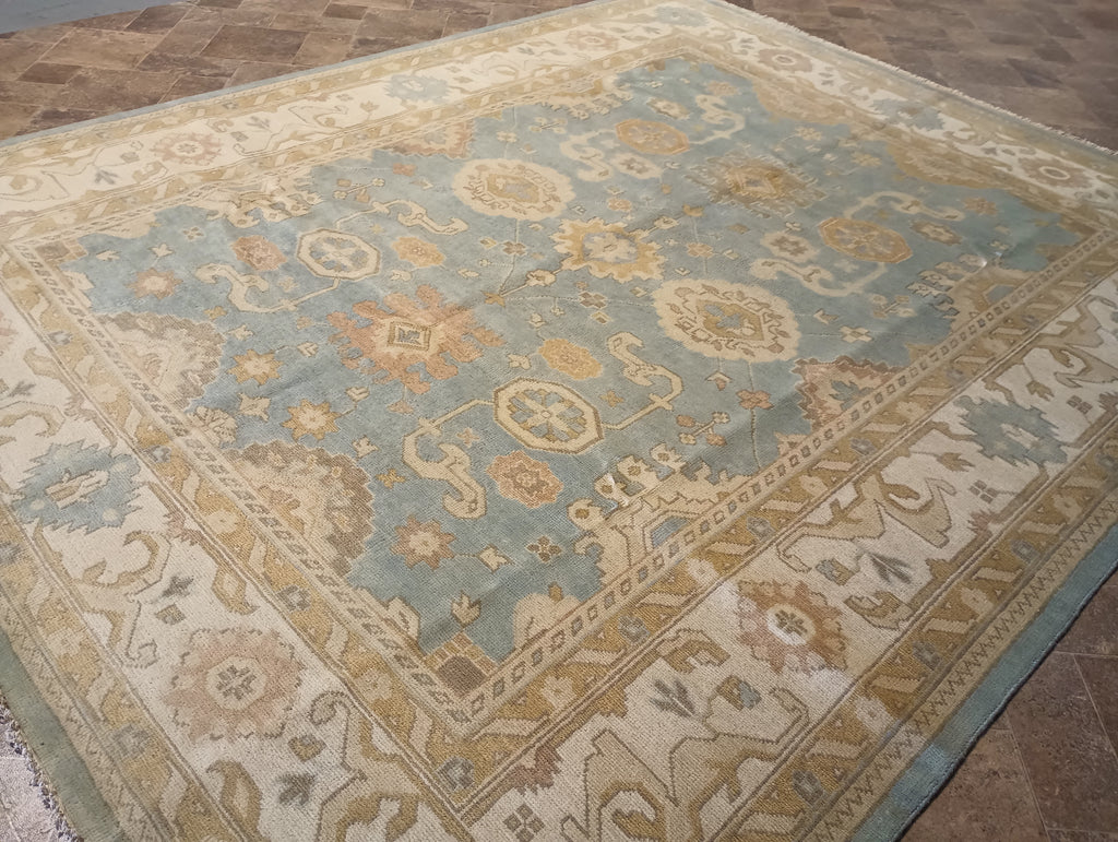 8.2 x 10 NEW HANDMADE OUSHAK RUG LIGHT BLUE#F-6202