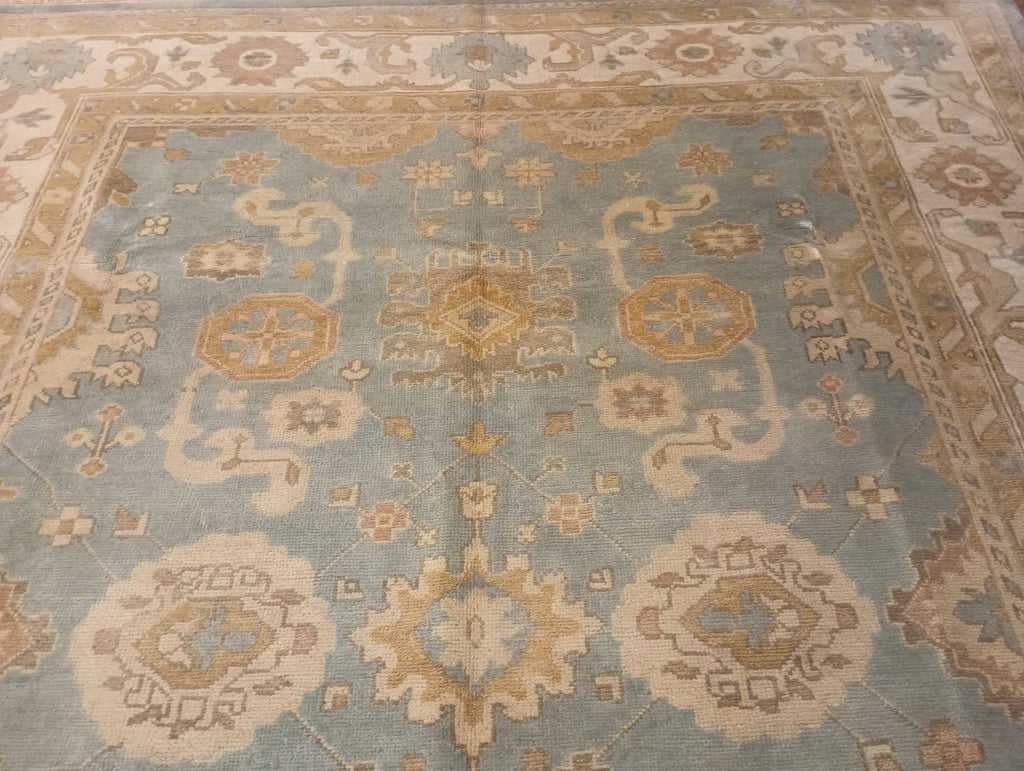 8.2 x 10 NEW HANDMADE OUSHAK RUG LIGHT BLUE#F-6202