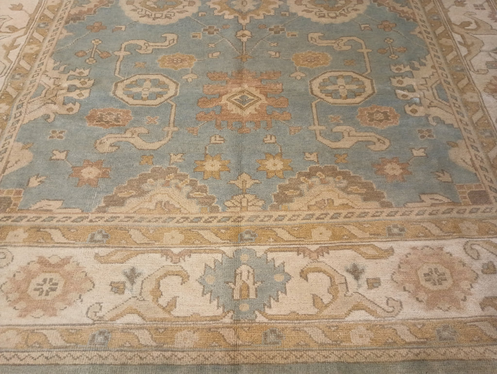 8.2 x 10 NEW HANDMADE OUSHAK RUG LIGHT BLUE#F-6202