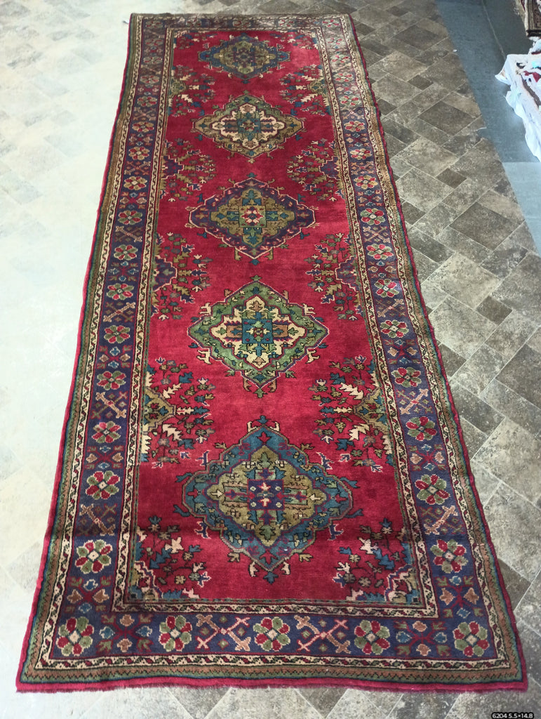 5.5 x 14.8 PERSIAN RUNNER WIDE AND LONG RUG #F-6204