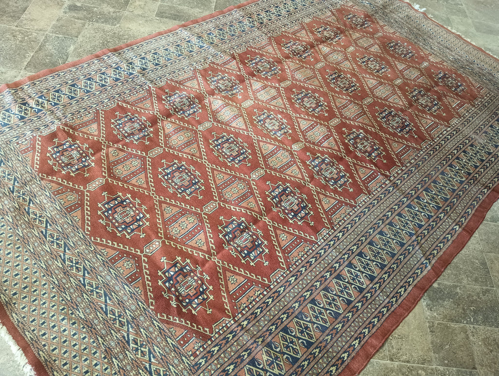5.4 x 8.8 New handmade Jaldar Bokara Rug GEPORMETRIC #F-6226