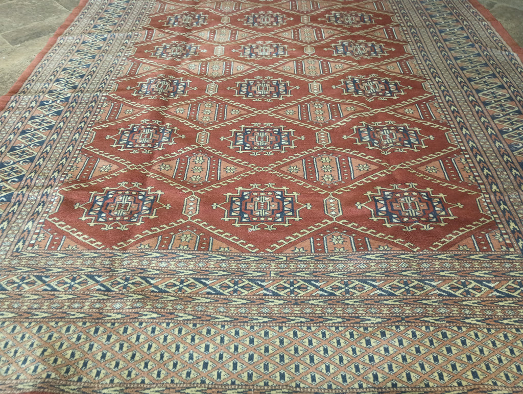 5.4 x 8.8 New handmade Jaldar Bokara Rug GEPORMETRIC #F-6226