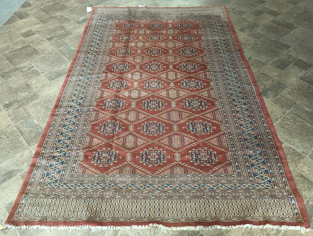 5.4 x 8.8 New handmade Jaldar Bokara Rug GEPORMETRIC #F-6226
