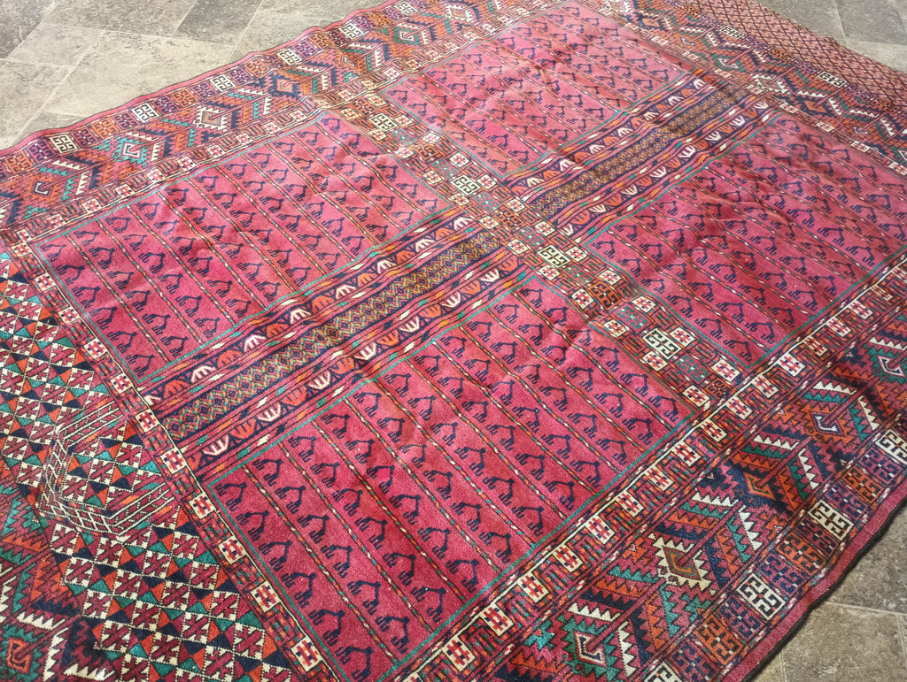 4.7 x 6.2 New handmade Rug Hachlu Afghan Pakistan Rug #F-6227