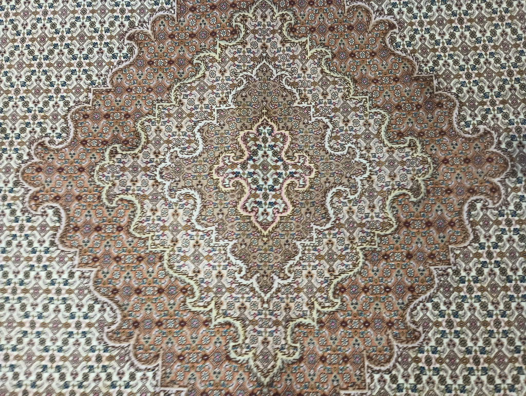 8.3 x 11.4 Fine Persian Tabriz Mahi Rug Wool and Silk 400 KPSI #PIX-26313