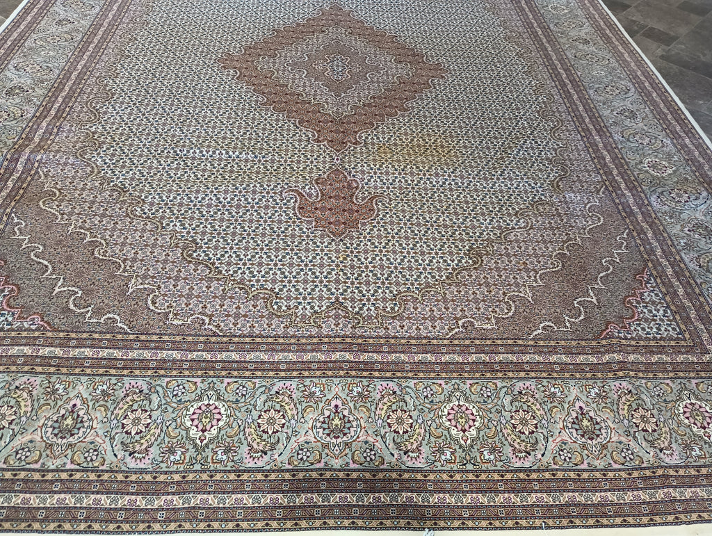 8.3 x 11.4 Fine Persian Tabriz Mahi Rug Wool and Silk 400 KPSI #PIX-26313