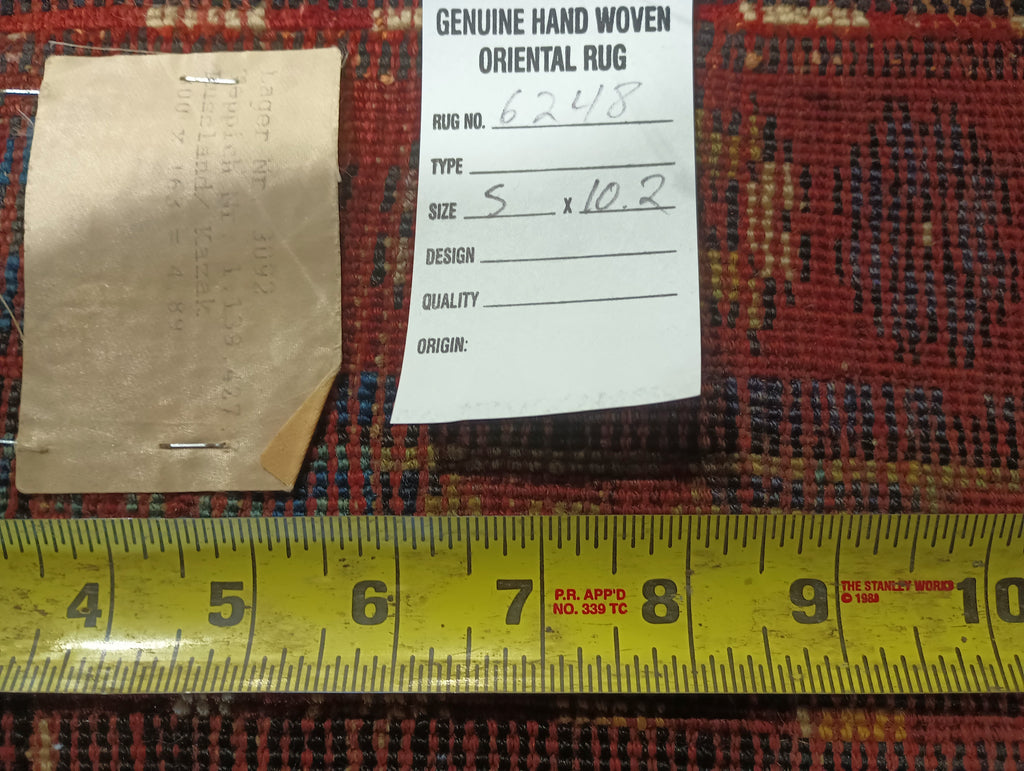 5 x 10.2 Antique Caucasion Rug GALLERY SIZE USSR #F-6248