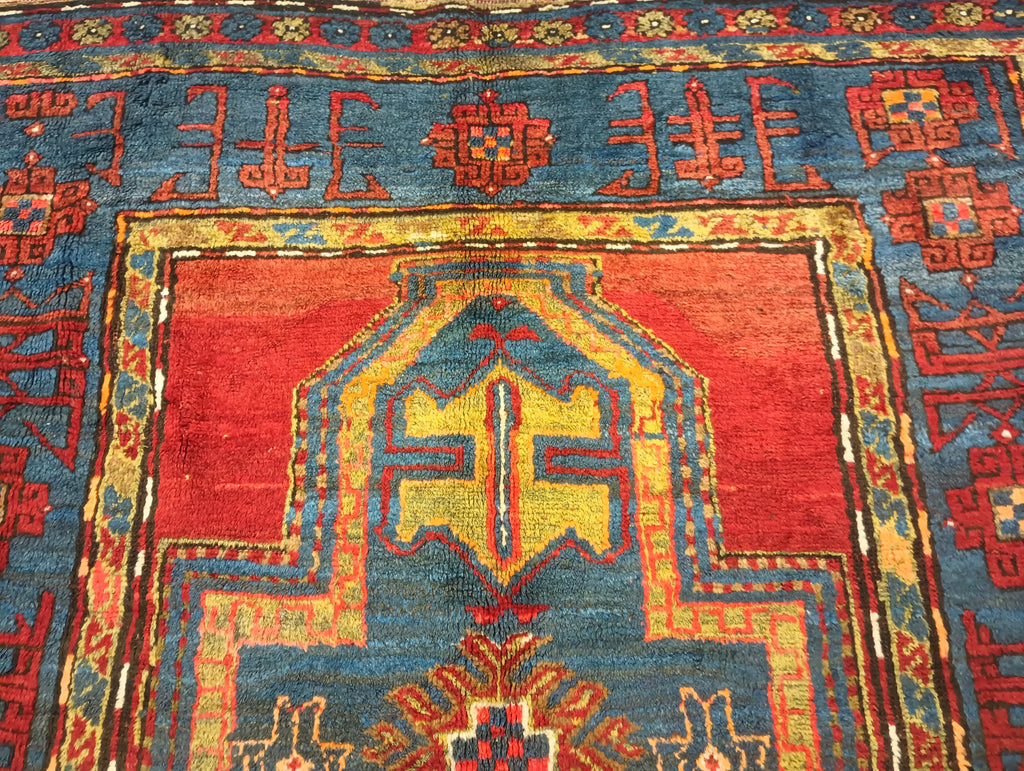 5 x 10.2 Antique Caucasion Rug GALLERY SIZE USSR #F-6248
