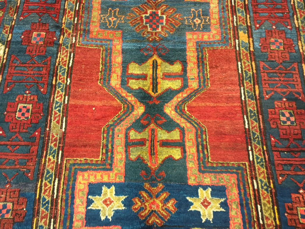 5 x 10.2 Antique Caucasion Rug GALLERY SIZE USSR #F-6248