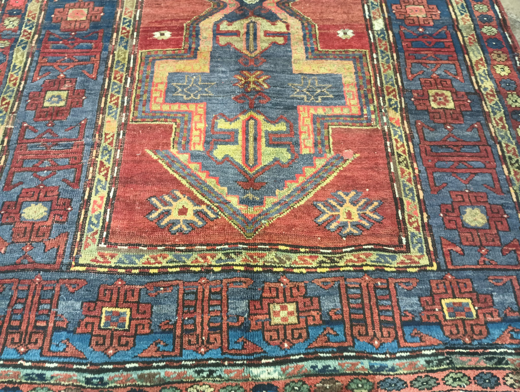 5 x 10.2 Antique Caucasion Rug GALLERY SIZE USSR #F-6248