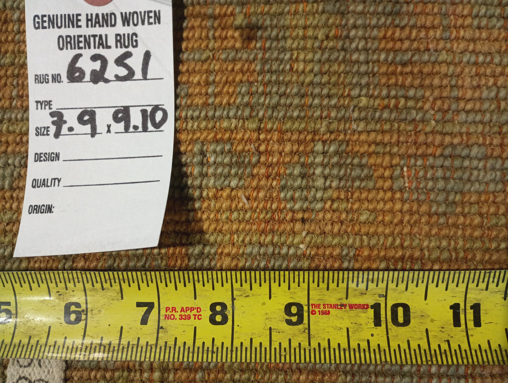 7.9 x 9.10 Handmade Oushak rug #F-6251