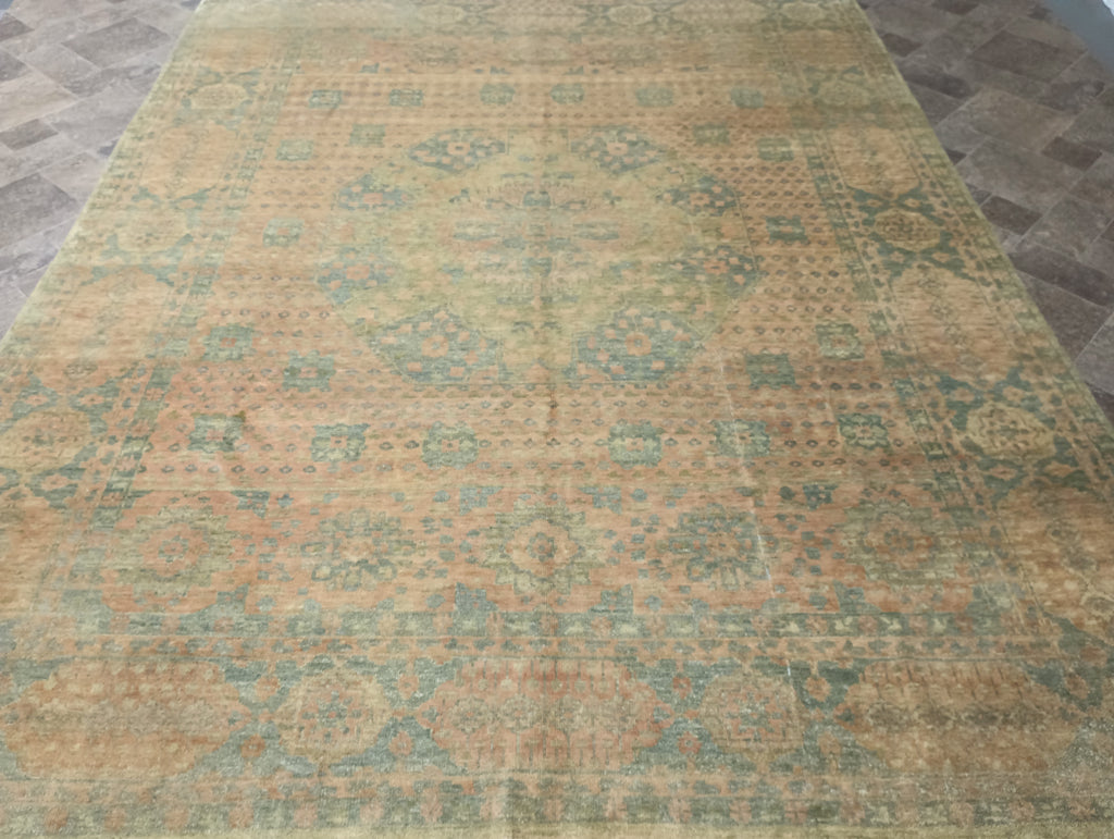7.9 x 9.10 Handmade Oushak rug #F-6251