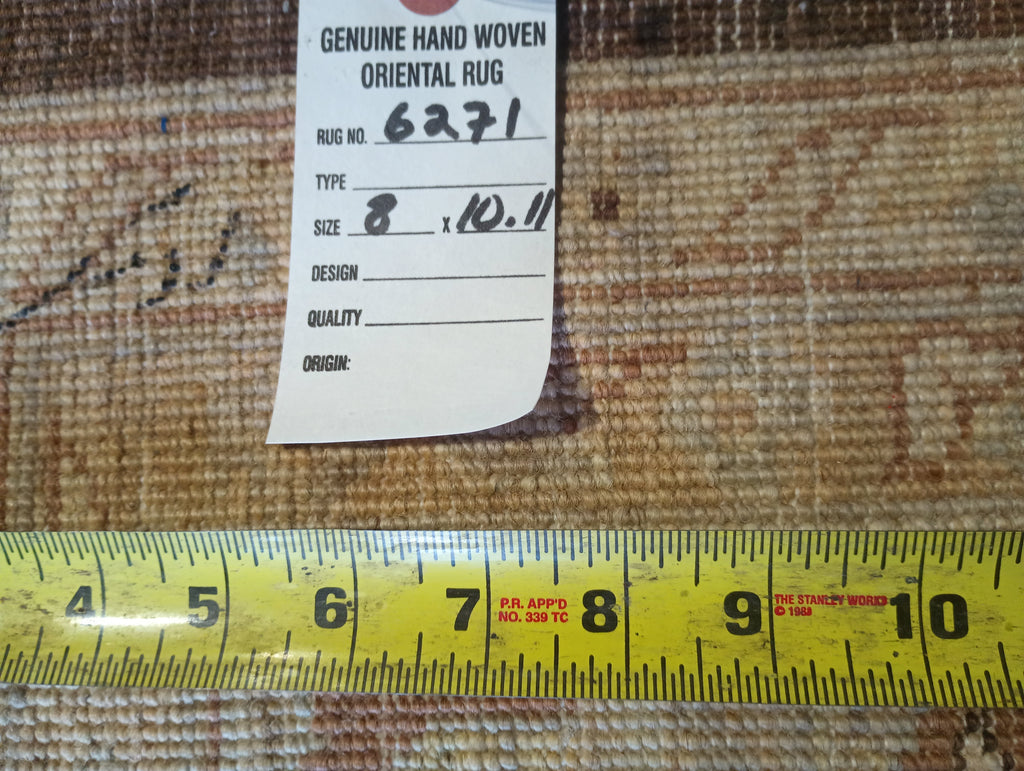 8 x 11 DARK BROWN Chobi Peshawar Rug #F-6271