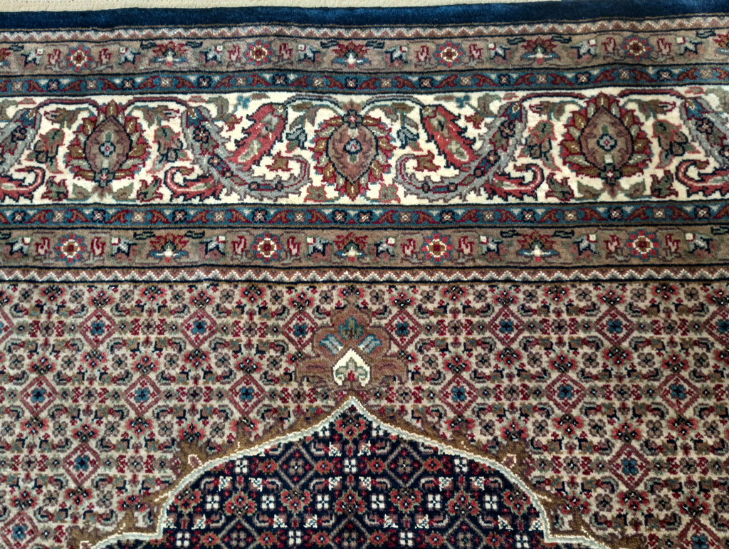 6.8 x 10.0 QUALITY Handmade Wool and Silk Rug Mahi BLACK #F-6272