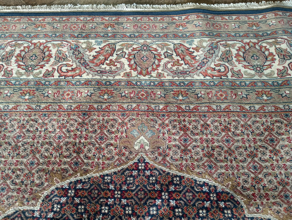 8.3 x 9.10 Quality Handmade Rug Wool and Silk BLACK #F-6273