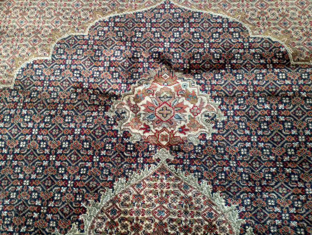 8.3 x 9.10 Quality Handmade Rug Wool and Silk BLACK #F-6273