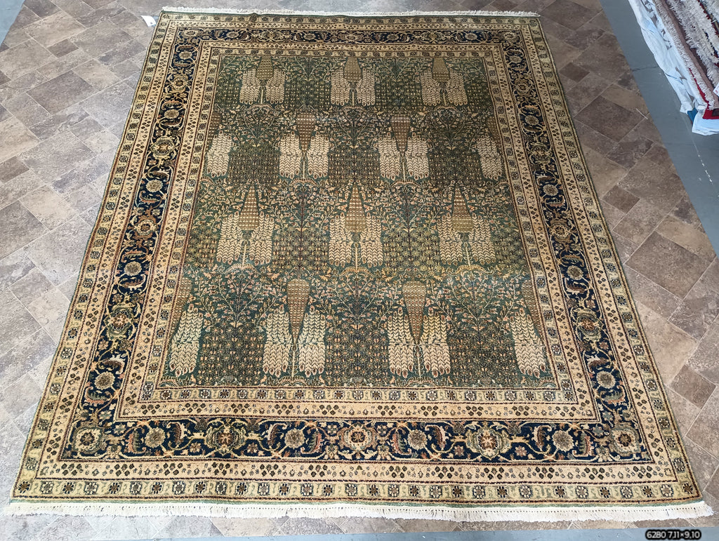 7.11 x 9.10 GREEN Ziglar new Rug #F-6280