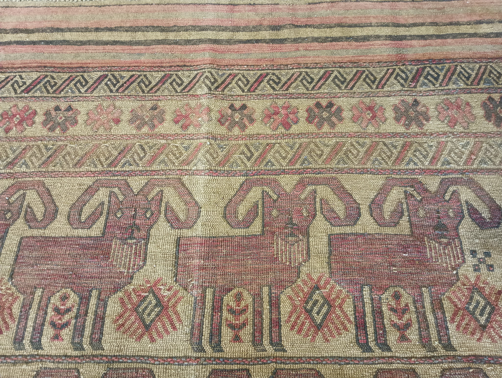 6 x 9 Tribal Afghan Kilim Rug #F-6297