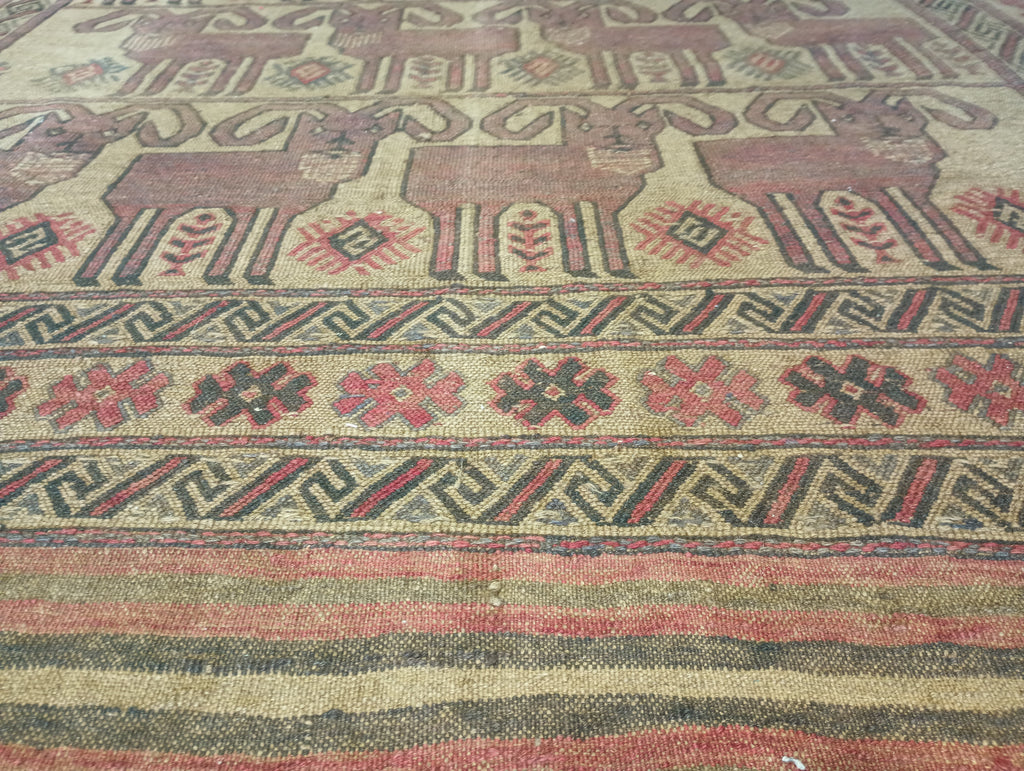 6 x 9 Tribal Afghan Kilim Rug #F-6297