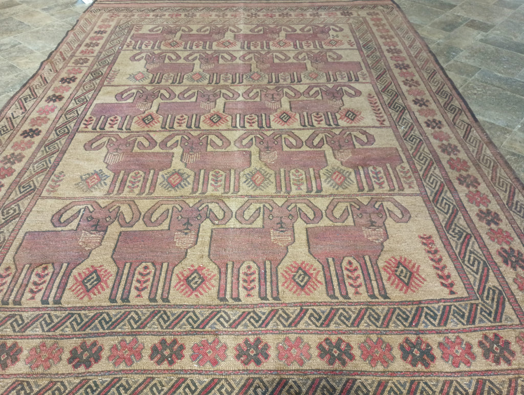 6 x 9 Tribal Afghan Kilim Rug #F-6297