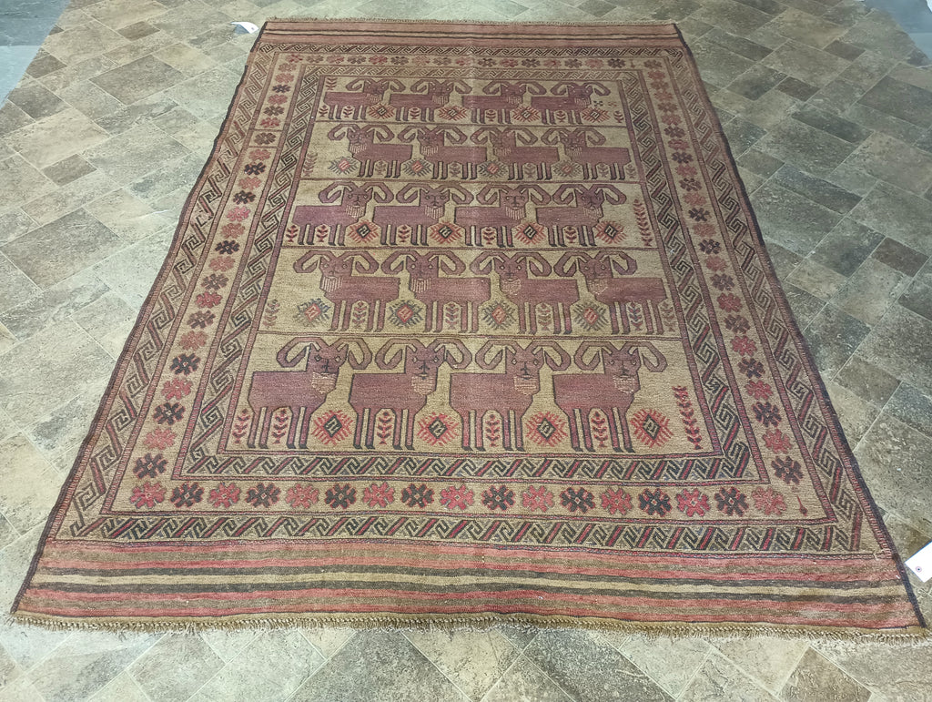 6 x 9 Tribal Afghan Kilim Rug #F-6297