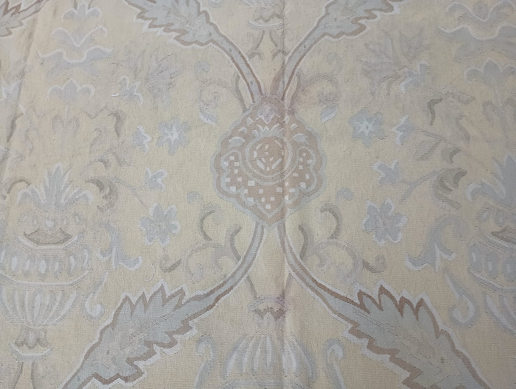 9.2 x 12.6 Flat Weave French Aubusson Handmade Rug #F-6310