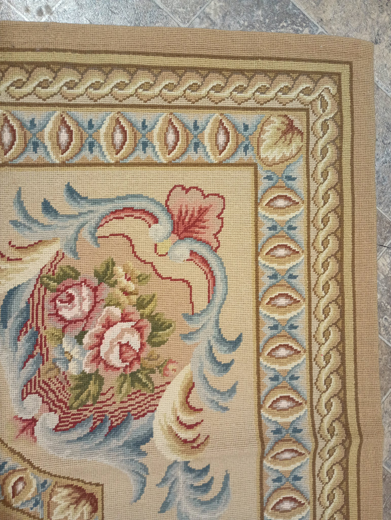 9' x 12' French Aubusson Needle Point Rug #F-6313