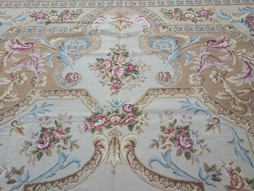 9' x 12' French Aubusson Needle Point Rug #F-6313