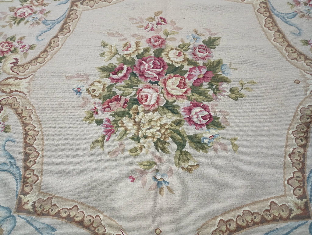 9' x 12' French Aubusson Needle Point Rug #F-6313