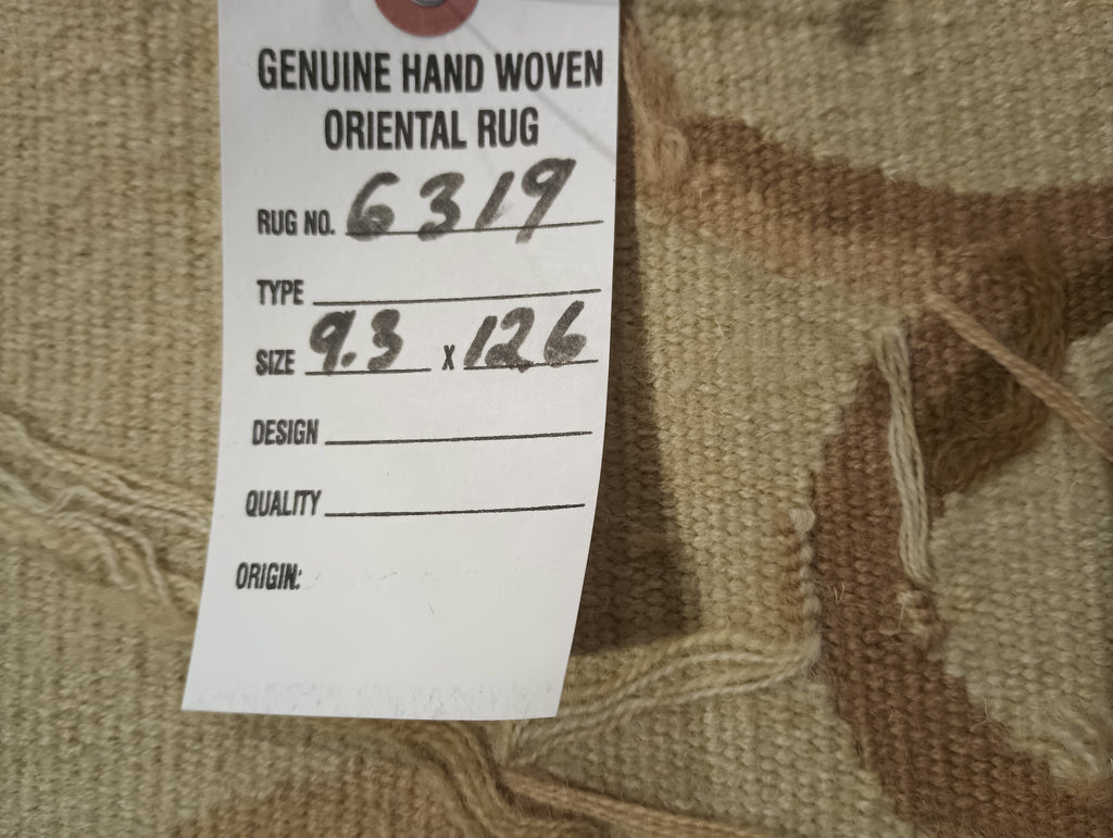 9.3 x 12.6 Flat Weave French All Over Aubusson handmade Rug #F-6319