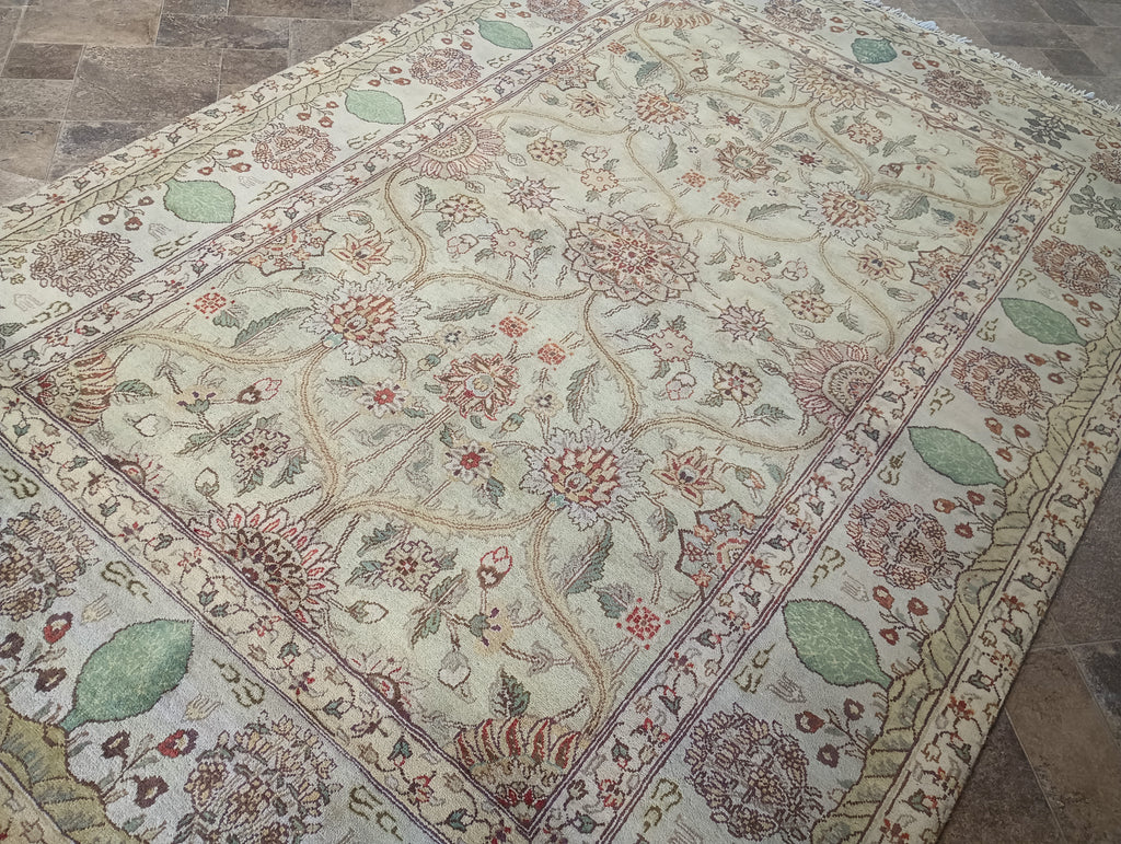 6 x 9 Light Mint Green Jaipour Quality Wool Rug #F-6324